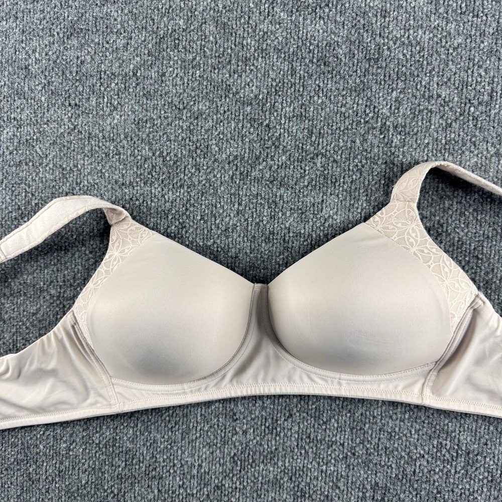 Playtex T-Shirt Bra Womens 36C Beige Lightly Lined Wireless Seamless Lace